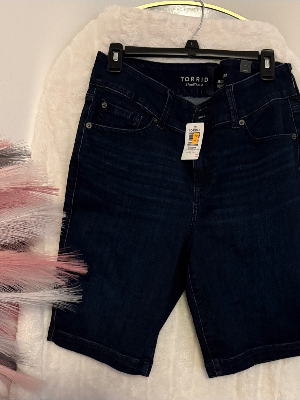 torrid Black-Wash Jegging Bermuda Shorts